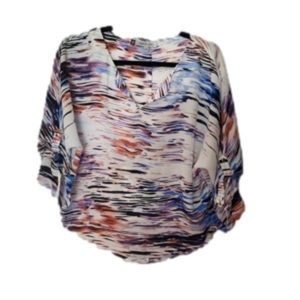 Tie dye striped 3/4 length sleeve. Jennifer Lopez, size extra small